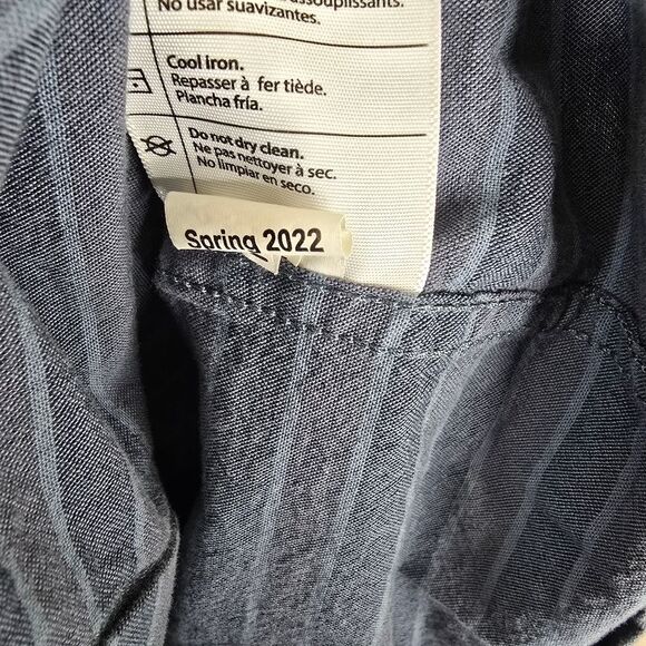 Carhartt Mens Loose Fit Short Sleeve Striped 2 Pocket Button Down Shirt Medium - Picture 6 of 6